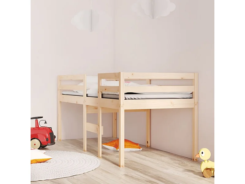 Hoogslaper massief grenenhout 90x200 cm NL83546