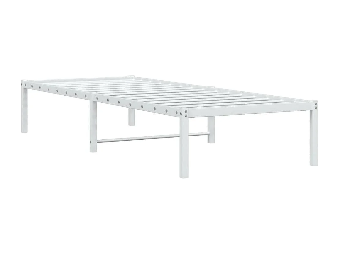 Bedframe metaal wit 75 x 190 cm NL73625