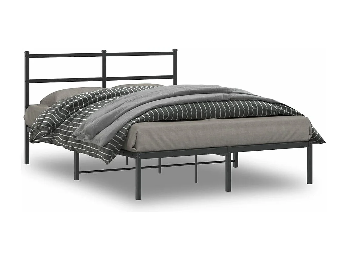 Cama -140x200 cm con cabecero metal negro YOE13333