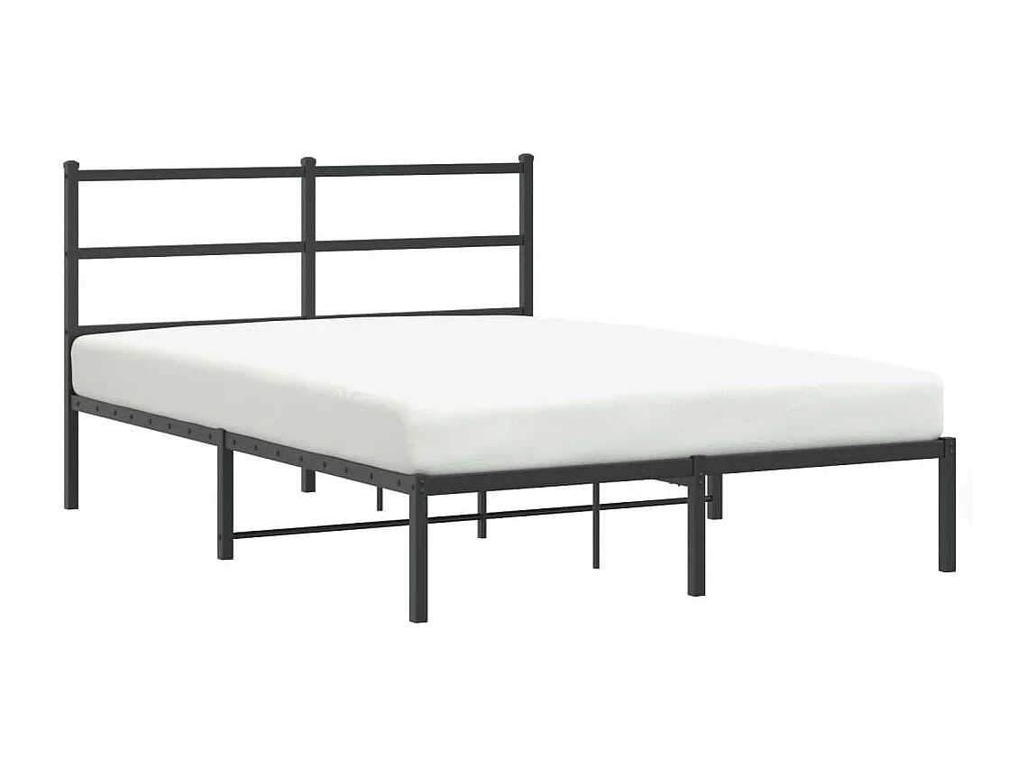 Cama -140x200 cm con cabecero metal negro YOE13333