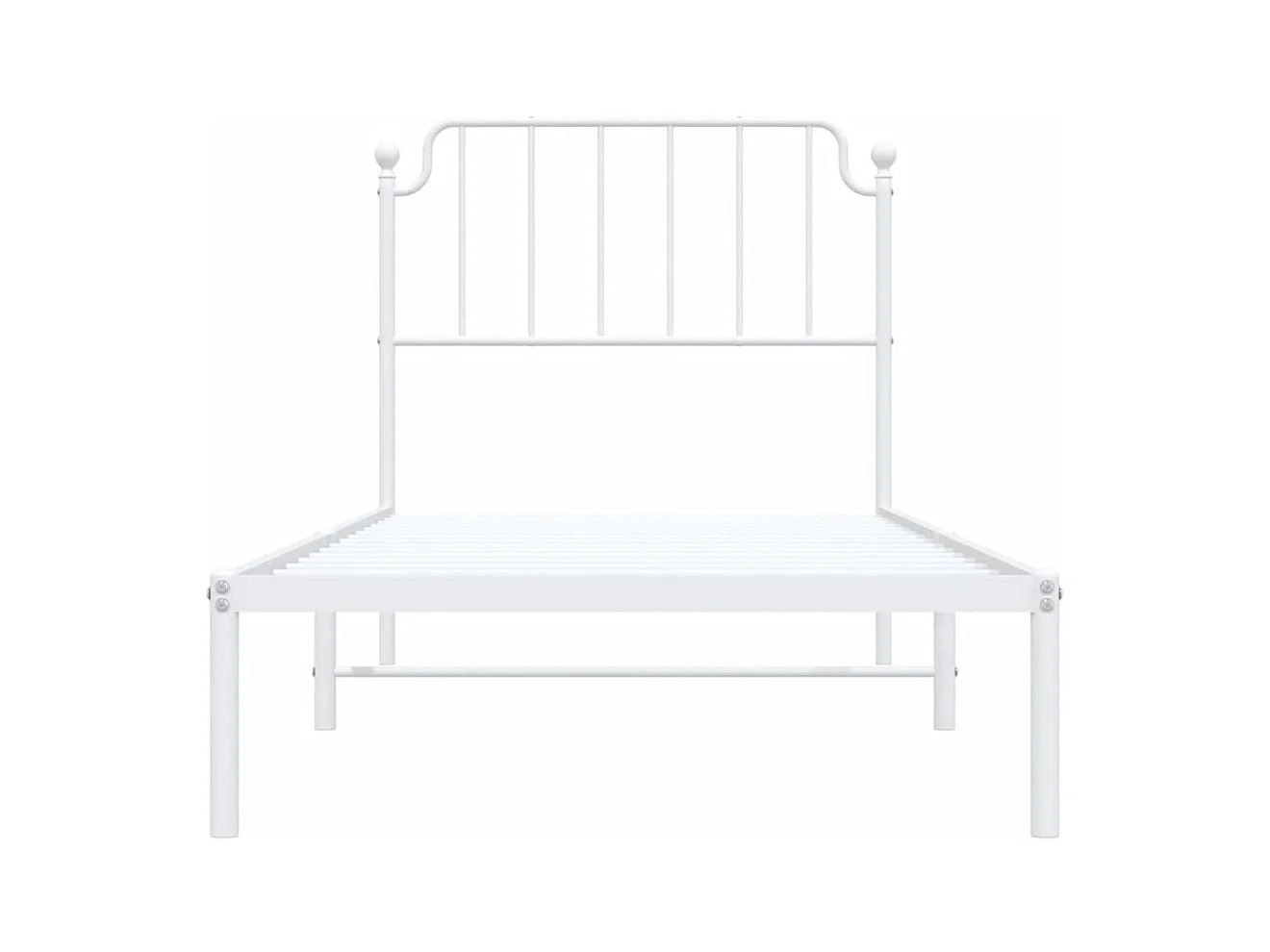 Bedframe met hoofdbord metaal wit 90x200 cm NL37724