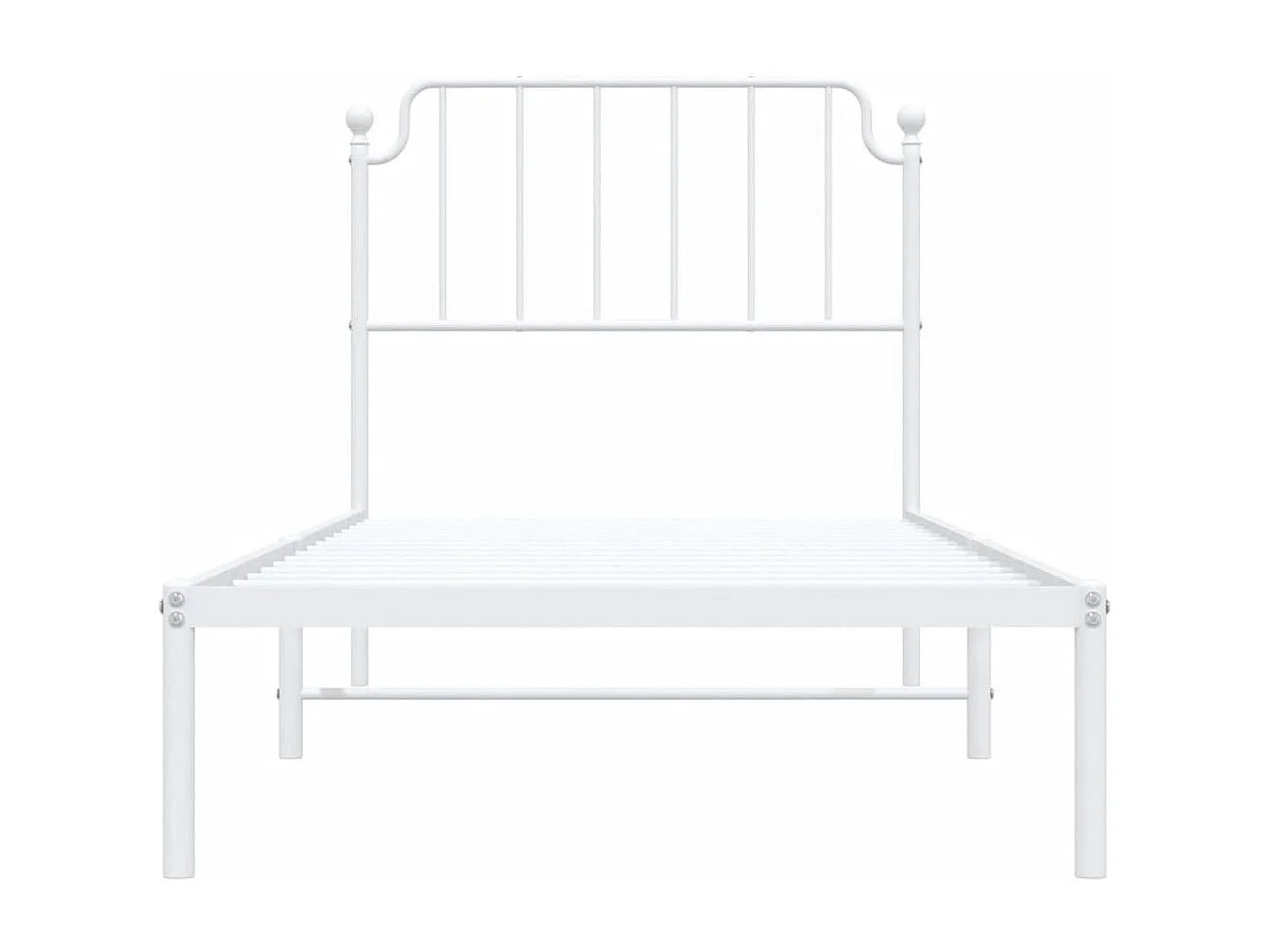 Cama com cabeceira 90x200 cm metal branco PT200326