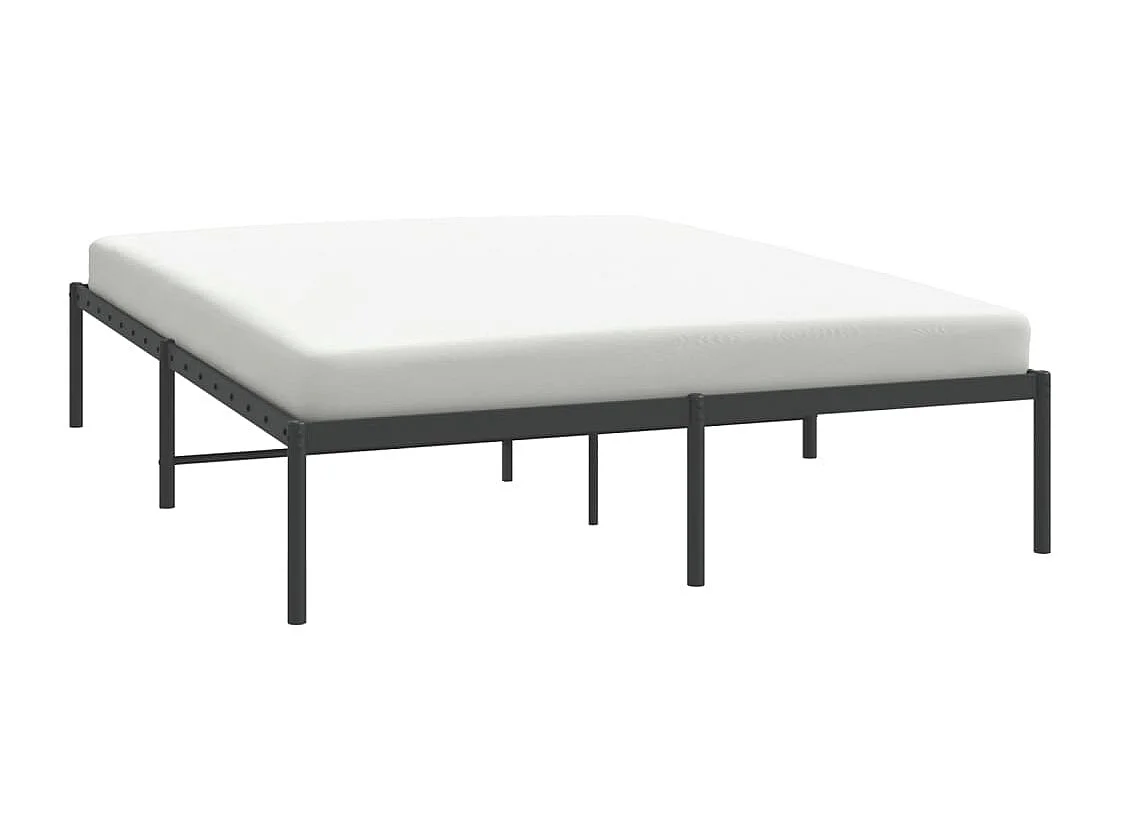 Cama metal 150x200 cm preto PT720138