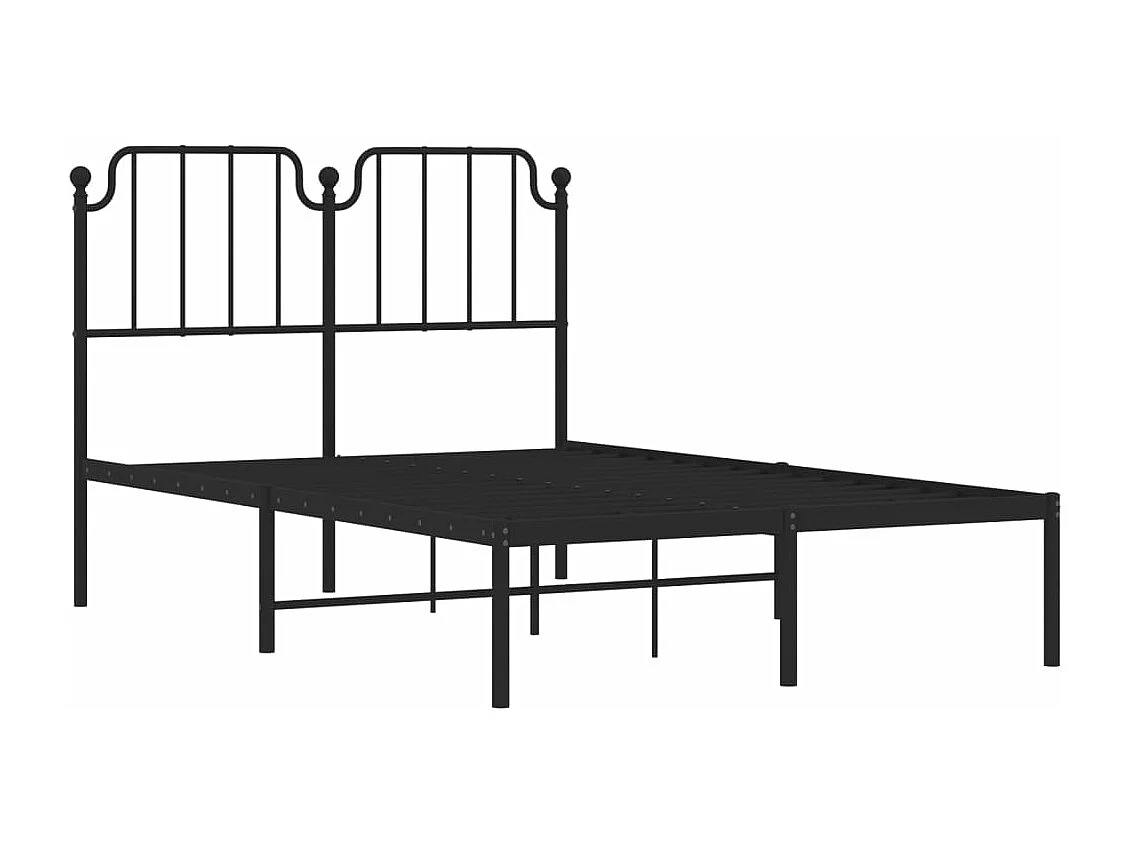 Cama com cabeceira 120x200 cm metal preto PT751864