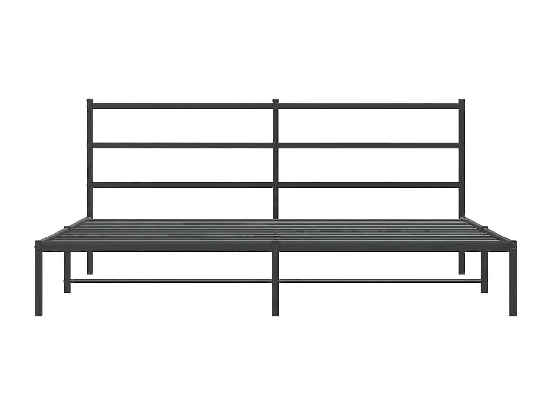Cama com cabeceira 183x213 cm metal preto PT409972