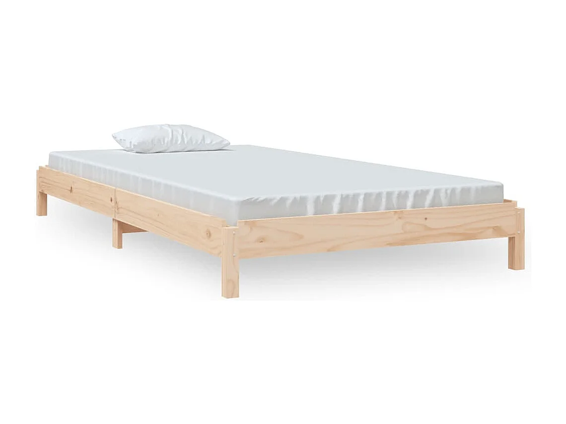 Cama -100x200 cm apilable de madera pino maciza YOE86926