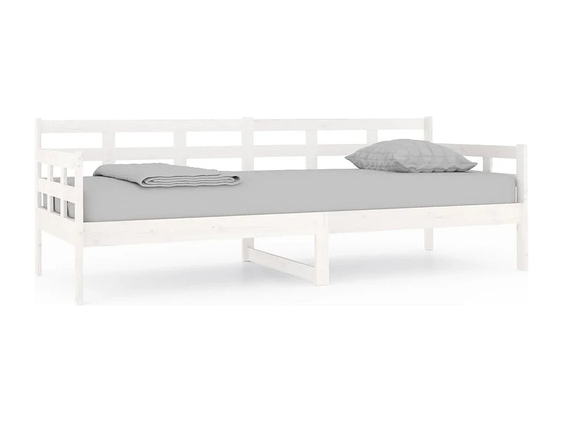 Lit-80x200 cm de jour blanc bois de pin massif HOQW50347
