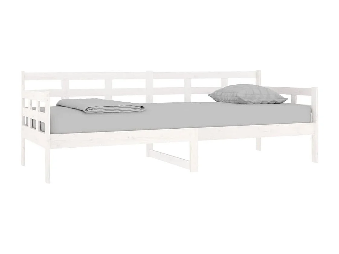 Lit-80x200 cm de jour blanc bois de pin massif HOQW50347
