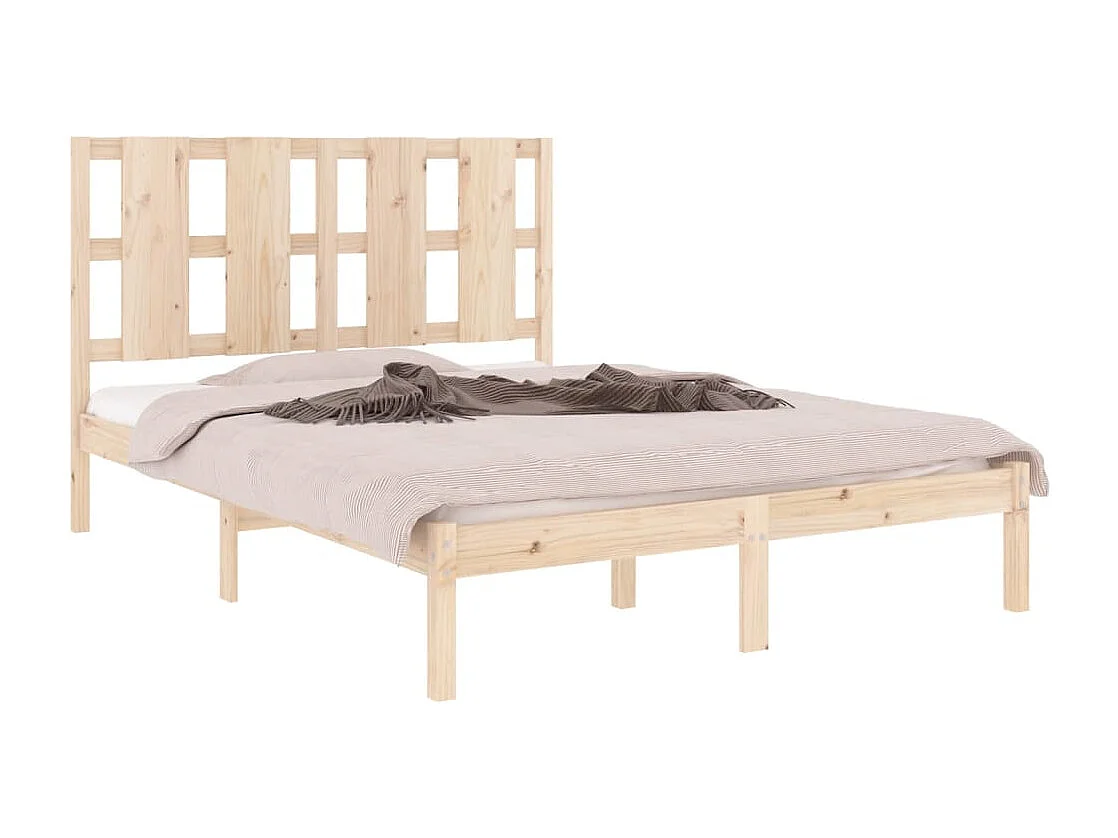 Lit-135x190 cm bois massif double HOQW71021