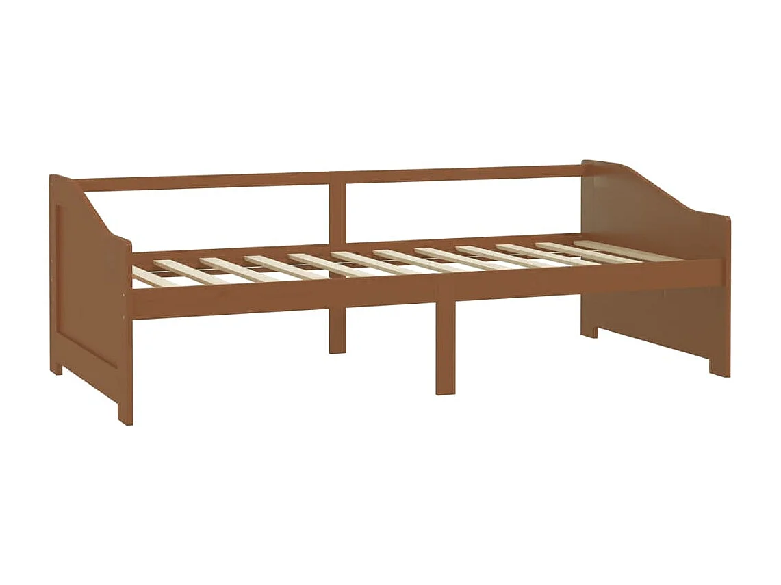 Lit-90x200 cm de repos 3 places Marron miel Bois de pin massif HOQW63164