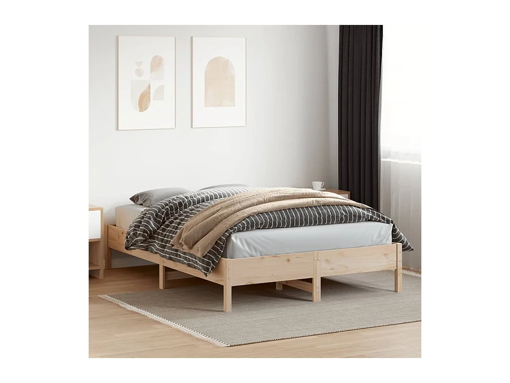 Lit-160x200 cm bois de pin massif HOQW69756