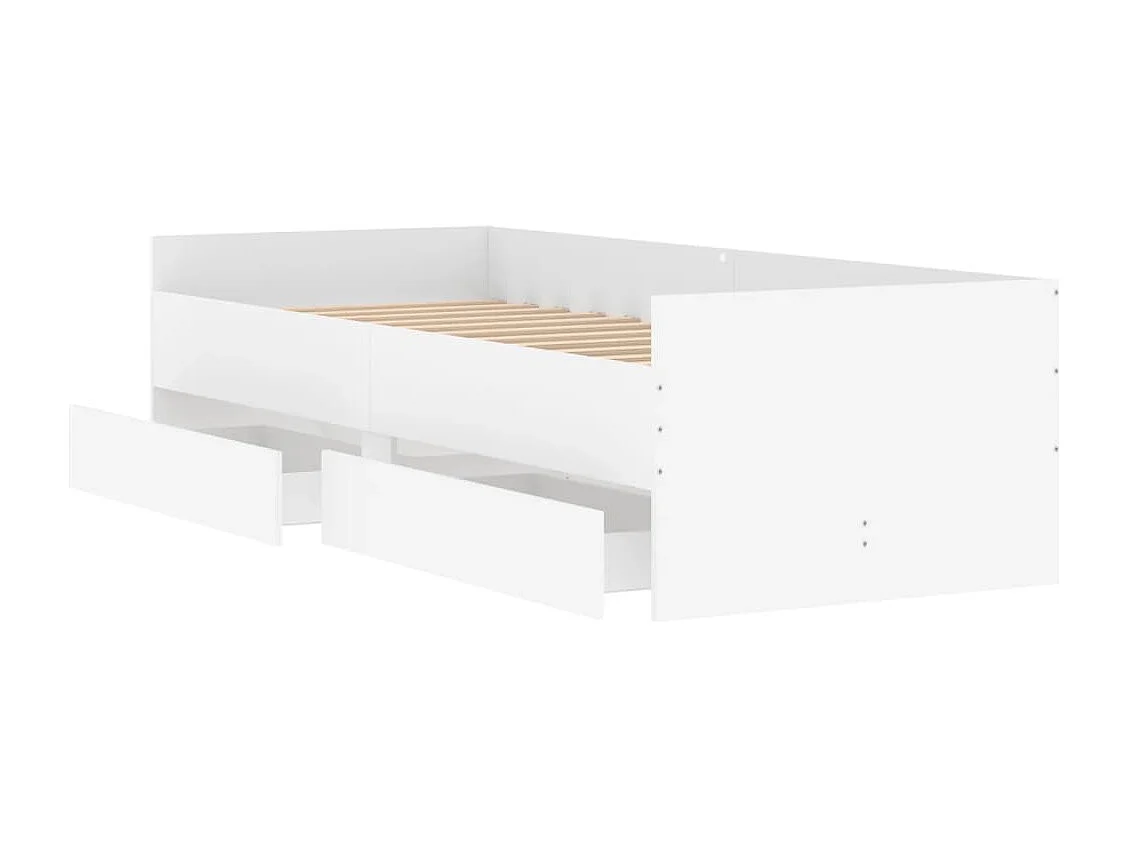 Lit-90x190 cm + tiroirs blanc HOQW52393
