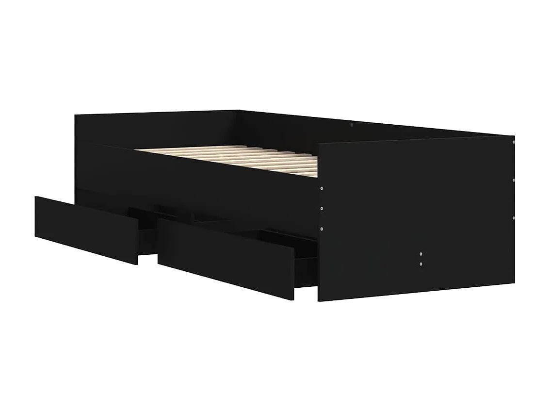 Bedframe met lades zwart 90x200 cm NL86062
