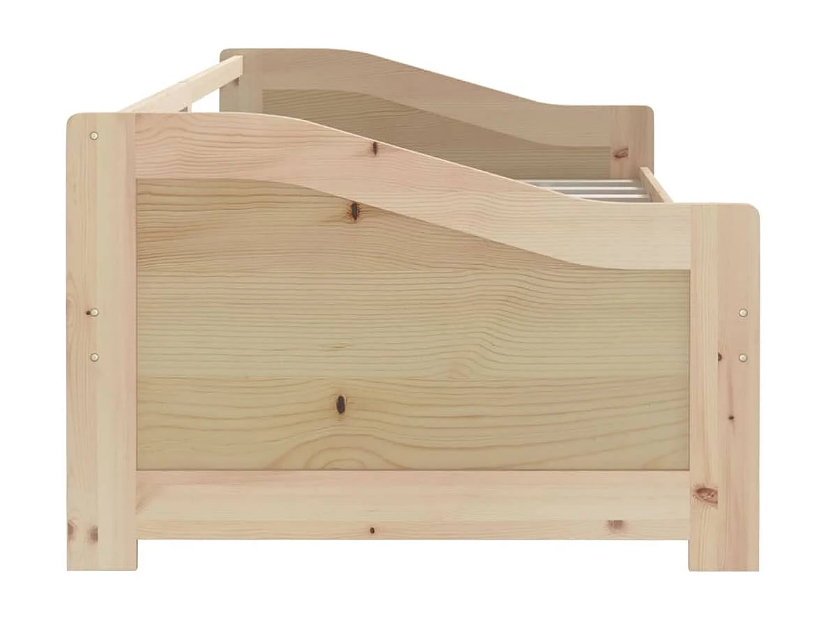 Cama de solteiro de 3 lugares 90x200 cm madeira de pinho maciça PT272847