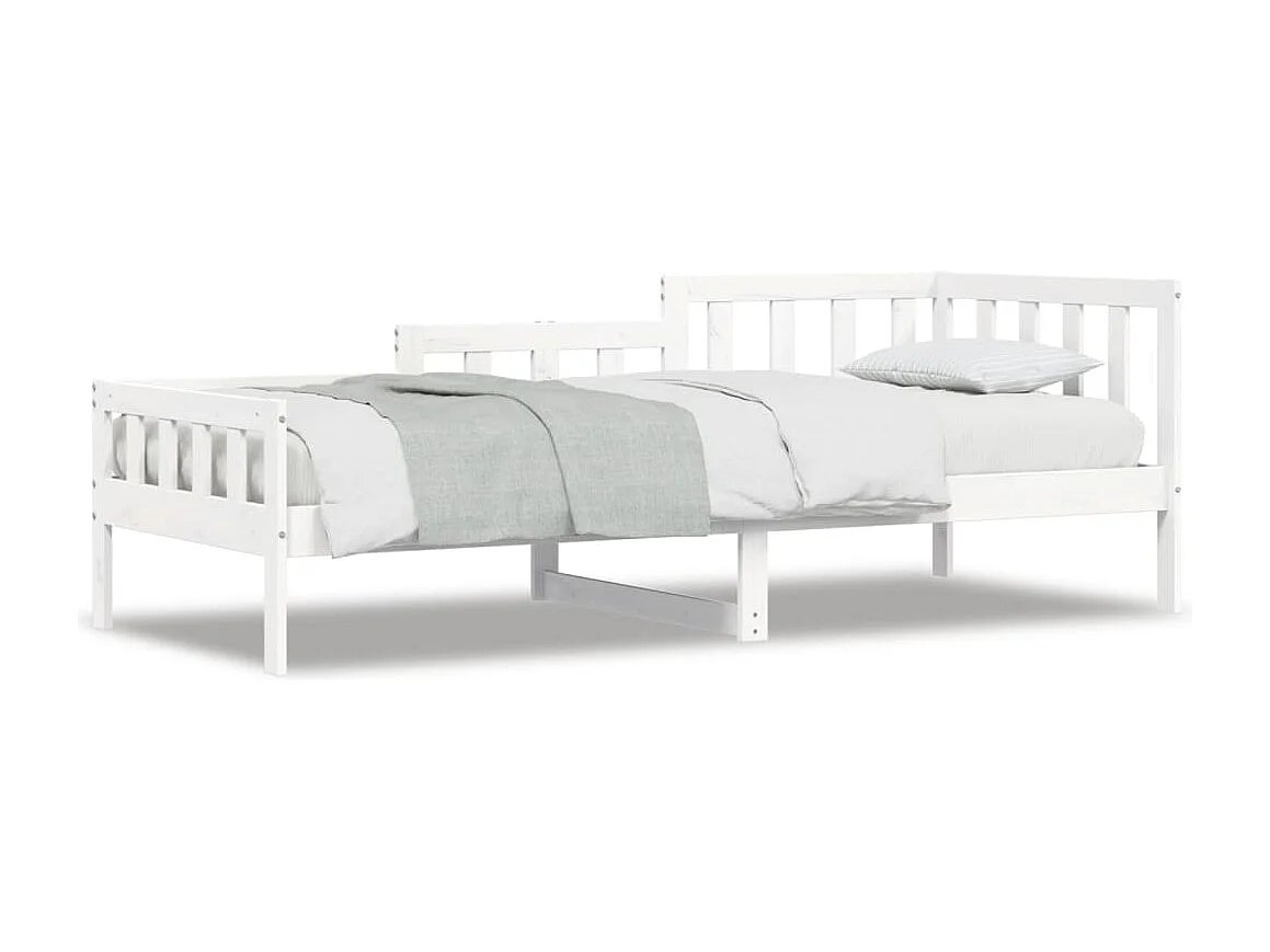 Tagesbett,Sofabett Weiß 90x200 cm Massivholz Kiefer -gkd23541