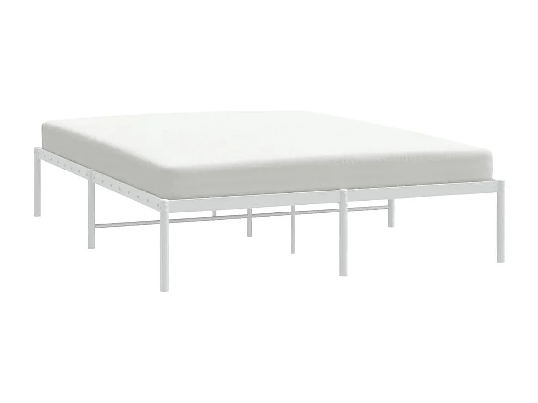 Cama -160x200 cm de metal blanca YOE18955