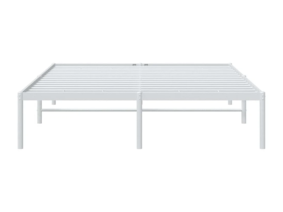 Cama -160x200 cm de metal blanca YOE18955