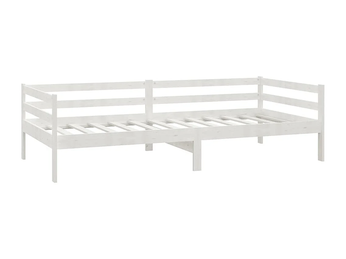 Lit-90x200 cm de repos + tiroirs Blanc Bois de pin massif HOQW51681