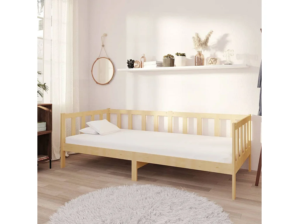 Tagesbett,Sofabett mit Matratze 90x200 cm Kiefer Massivholz -gkd10136