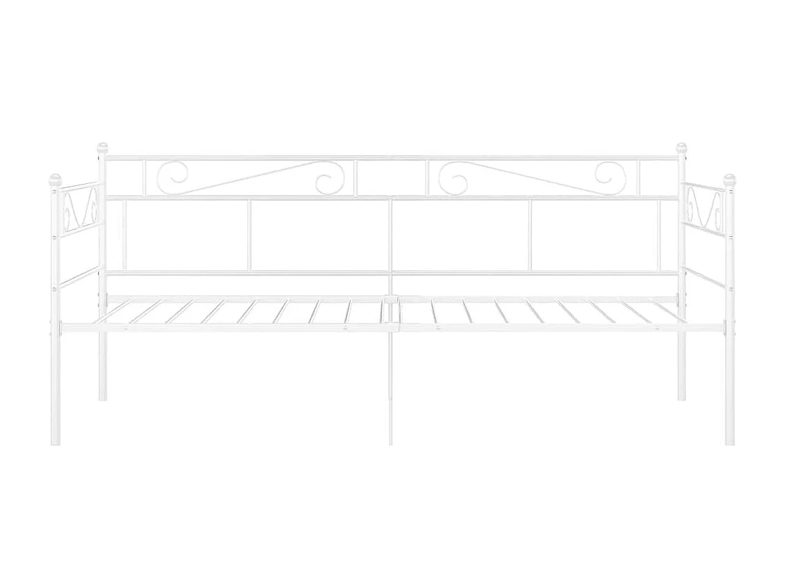 Lit-90x200 cm Blanc Métal HOQW24449
