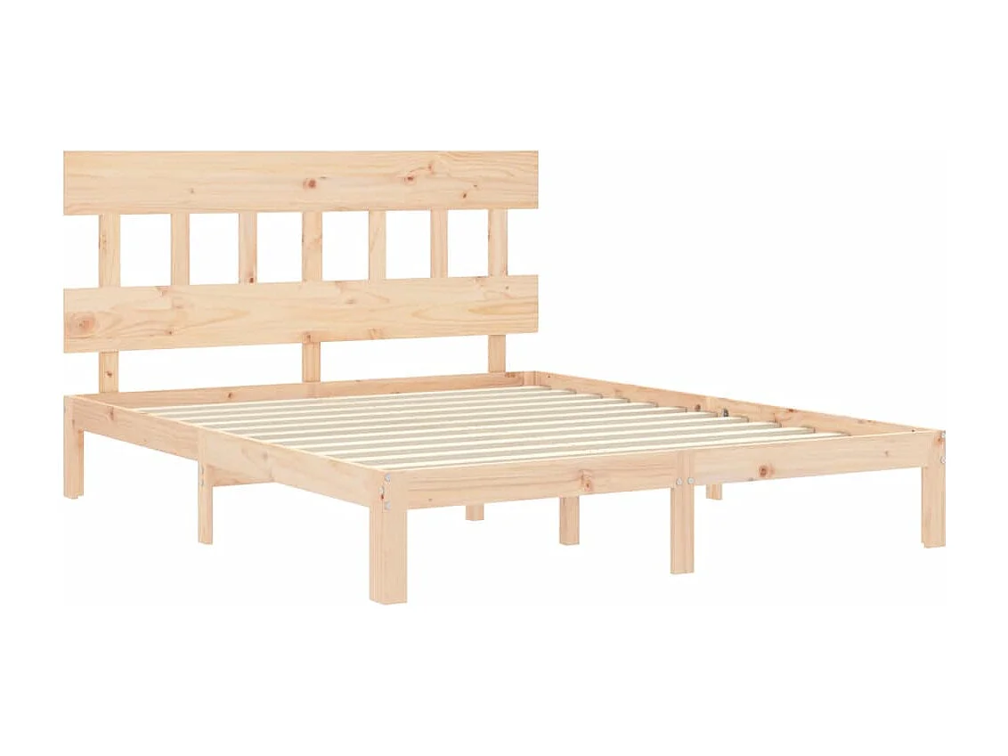 Cama com cabeceira 160x200 cm madeira maciça PT148286