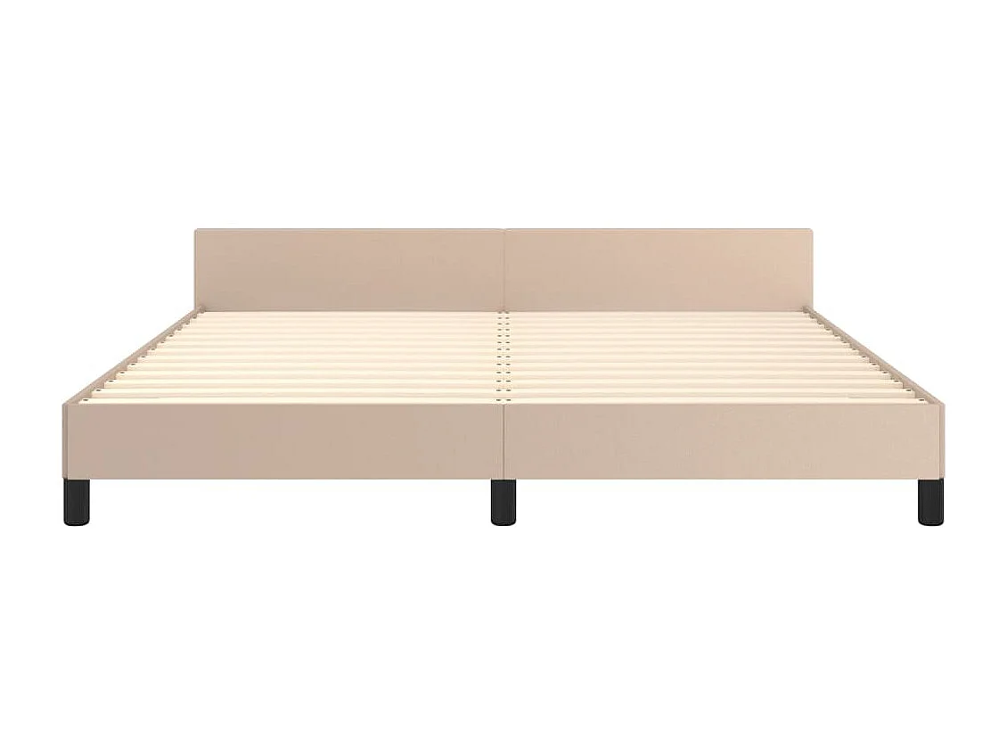 Lit-180x200 cm + tête de lit Cappuccino Similicuir HOQW73081