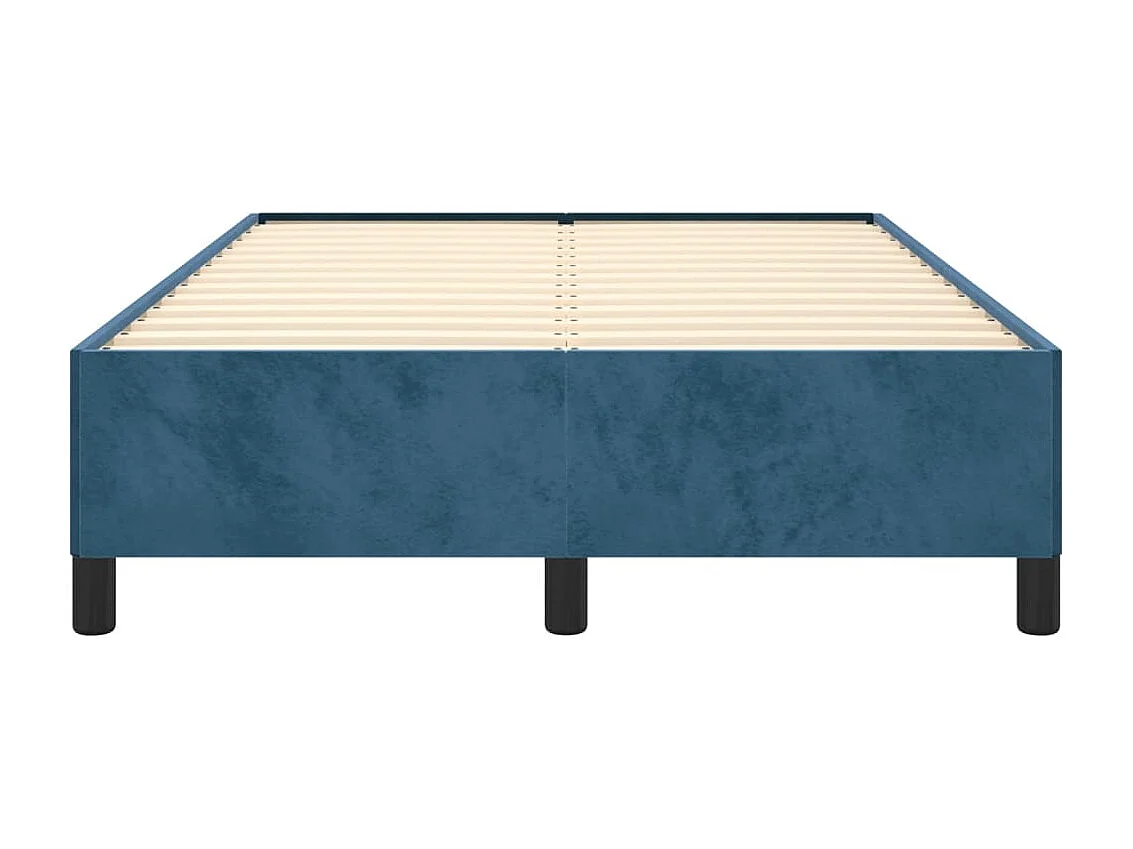 Lit-120x200 cm Bleu fonc Velours HOQW74559