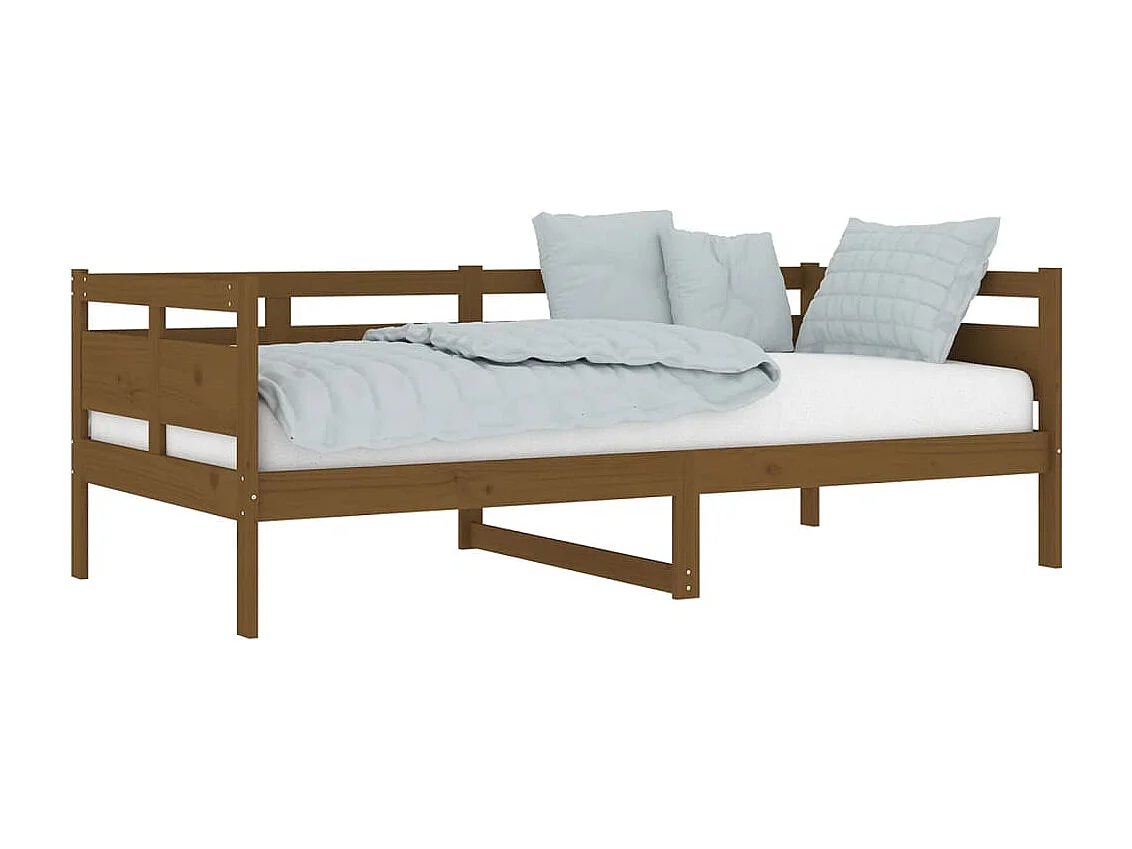 Lit-90x190 cm de jour Marron miel Bois de pin massif HOQW47490