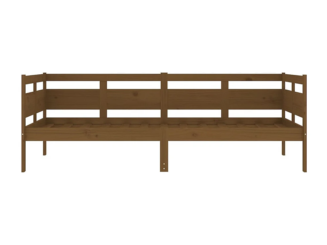 Lit-90x190 cm de jour Marron miel Bois de pin massif HOQW47490