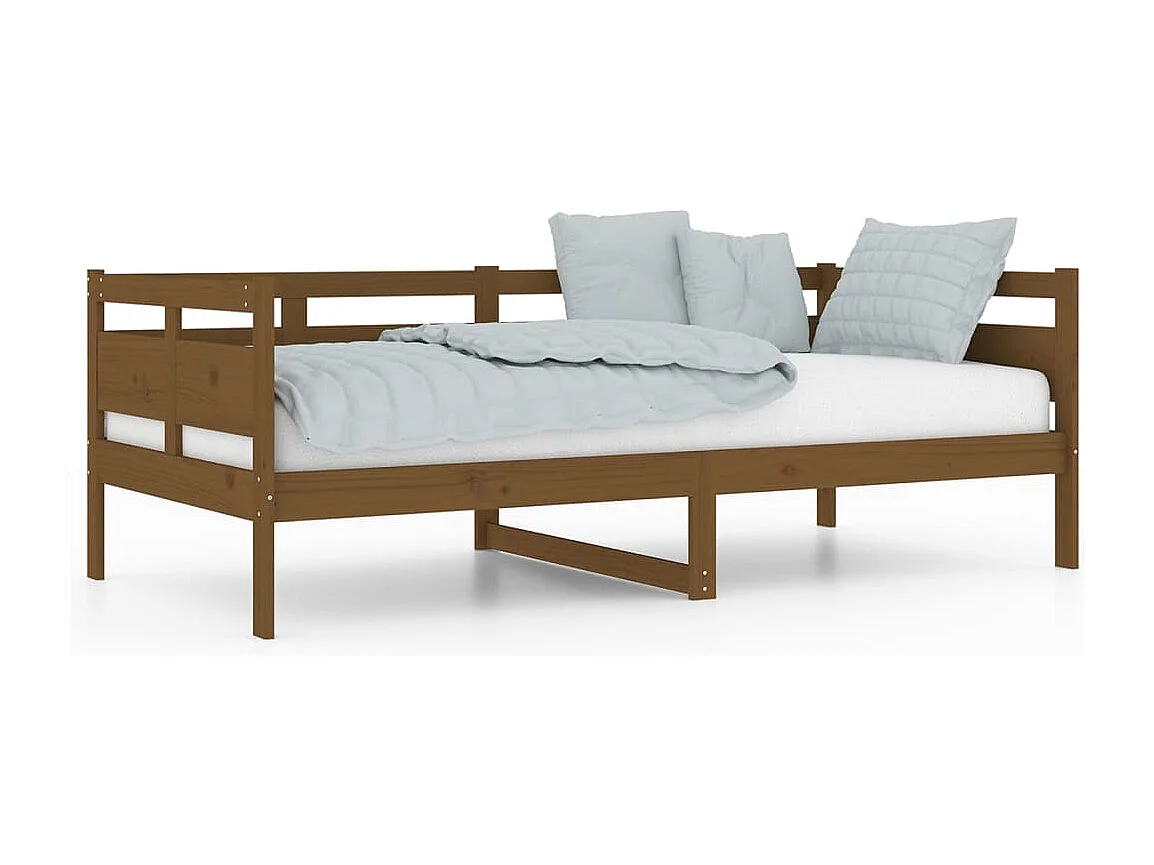 Tagesbett,Sofabett Honigbraun Massivholz Kiefer 90x190 cm -gkd31421