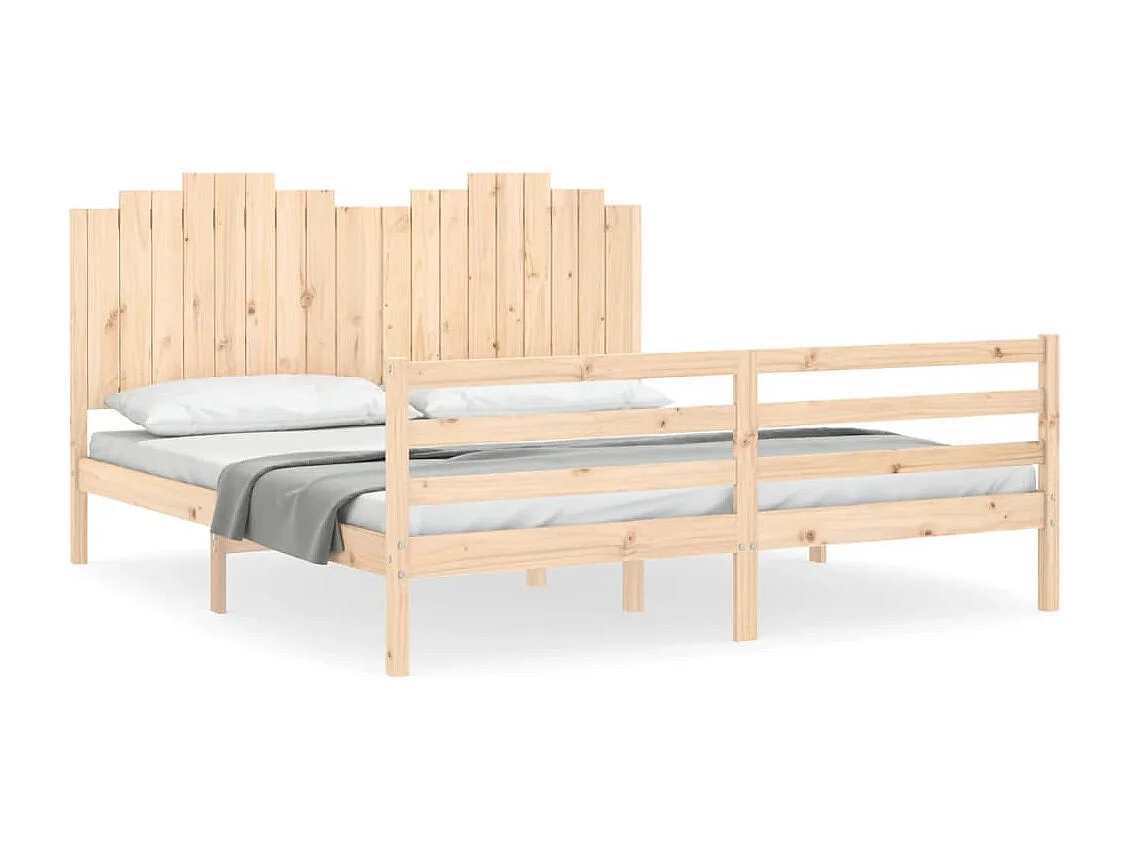 Cama Super King Size com cabeceira madeira maciça PT978614