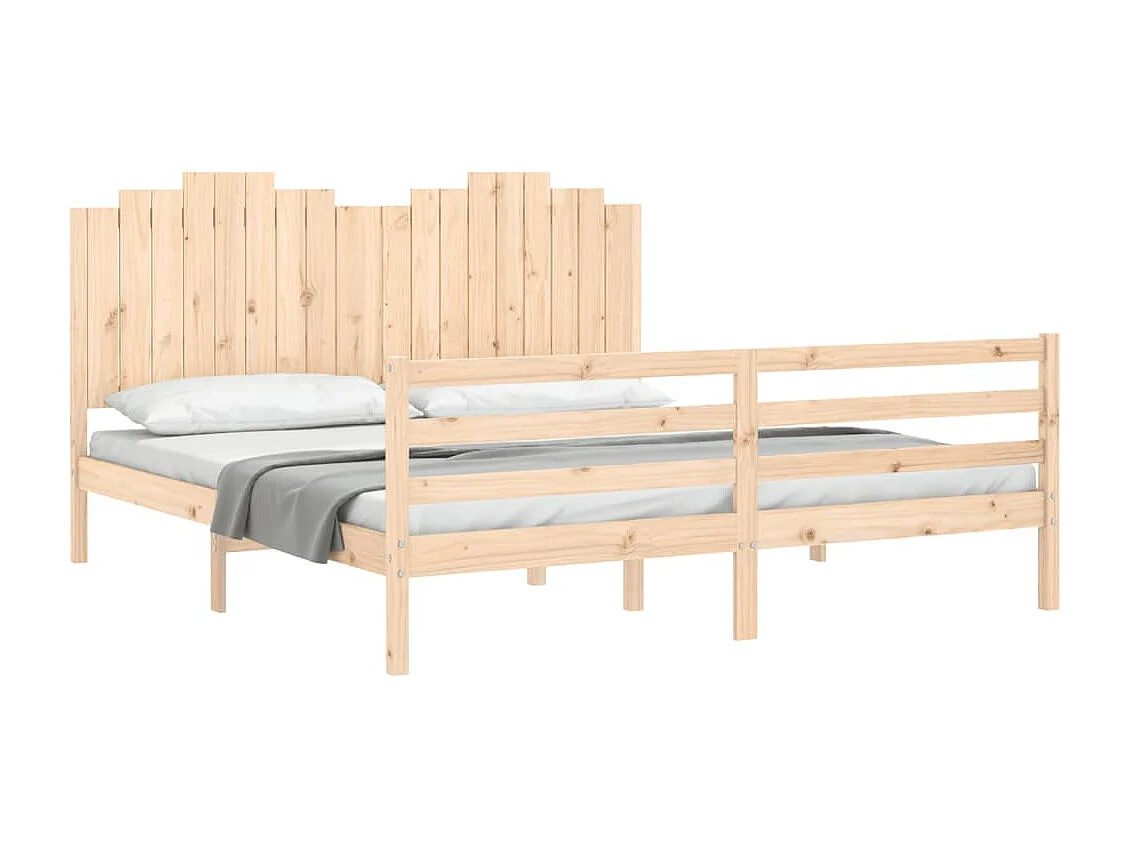 Cama Super King Size com cabeceira madeira maciça PT978614