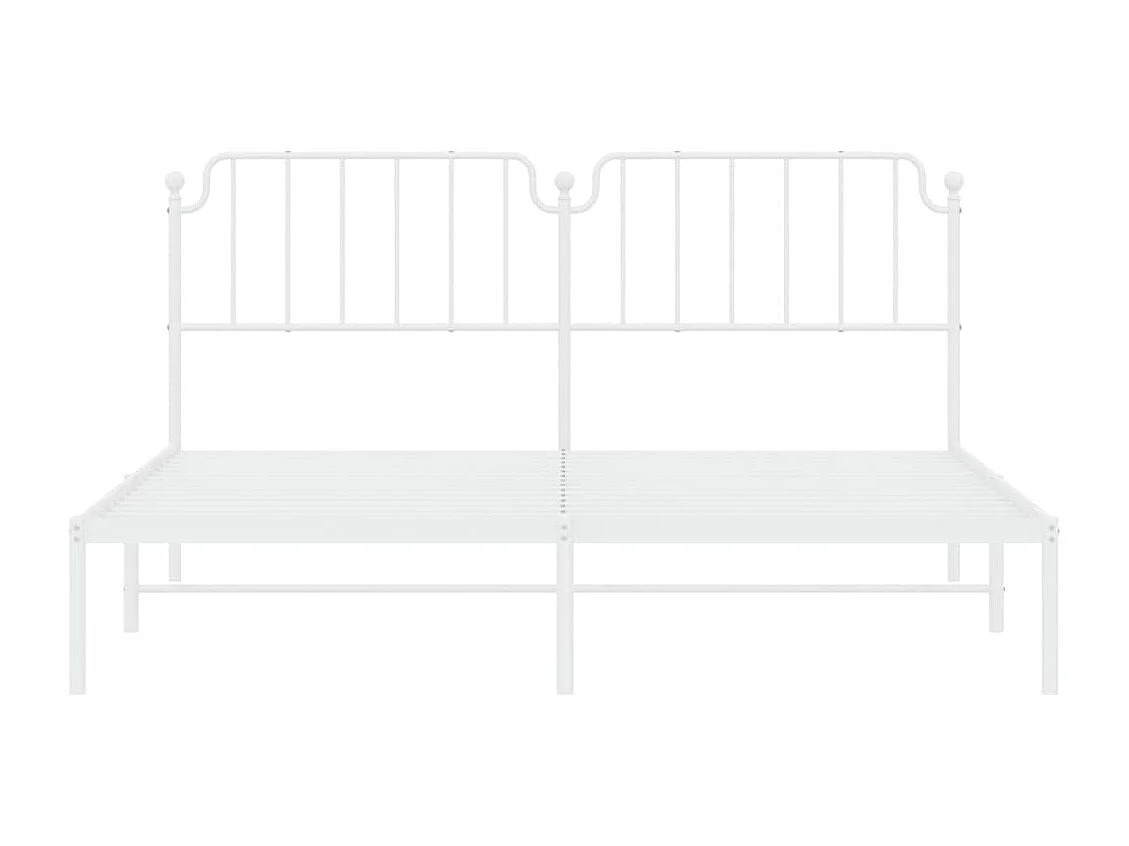 Cama -180x210 cm de metal con cabecero blanco YOE84204