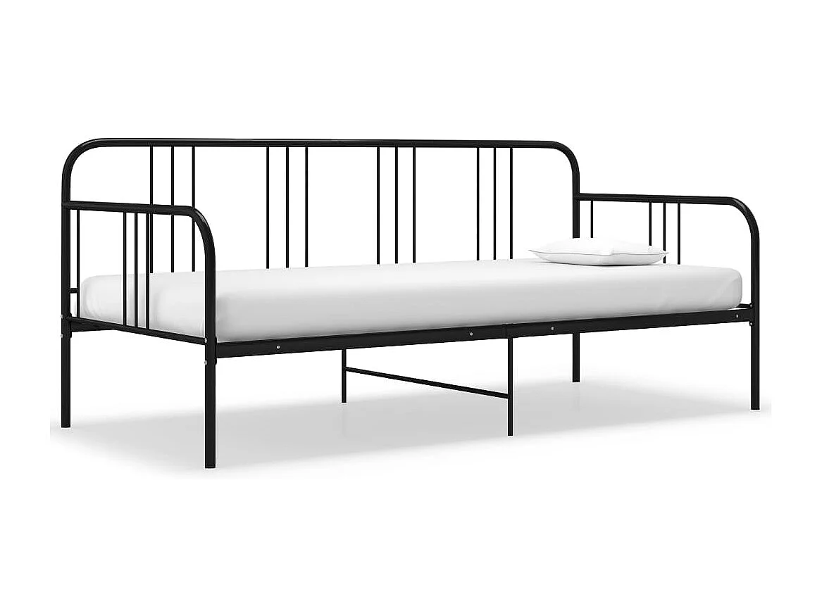 Slaapbankframe metaal zwart 90x200 cm NL59764