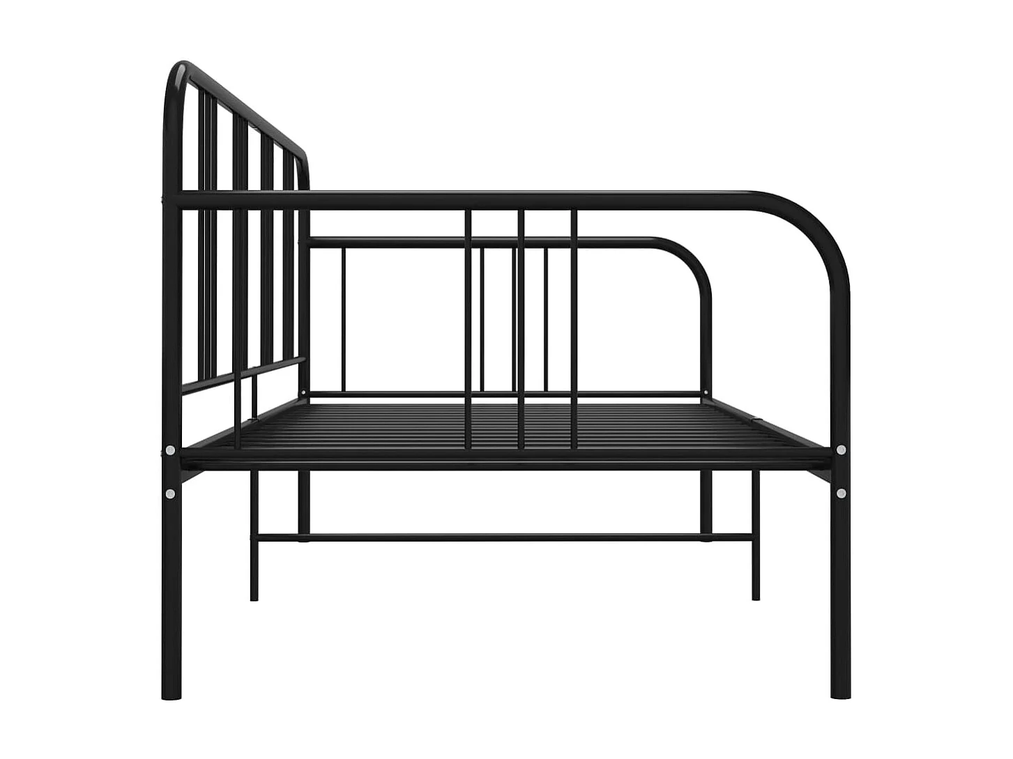 Slaapbankframe metaal zwart 90x200 cm NL59764