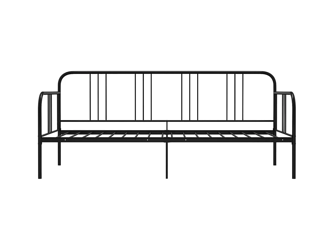 Cama -90x200 cm de metal negro YOE73812