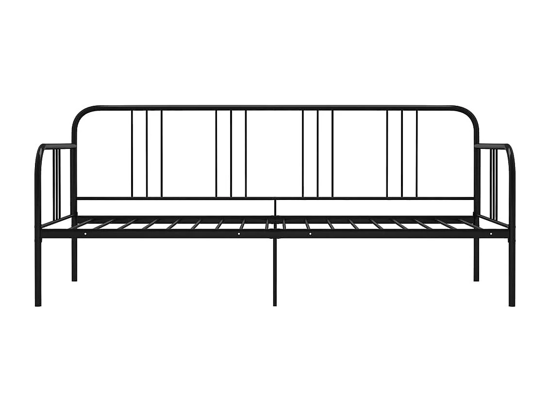 Lit-90x200 cm Noir Métal HOQW50375