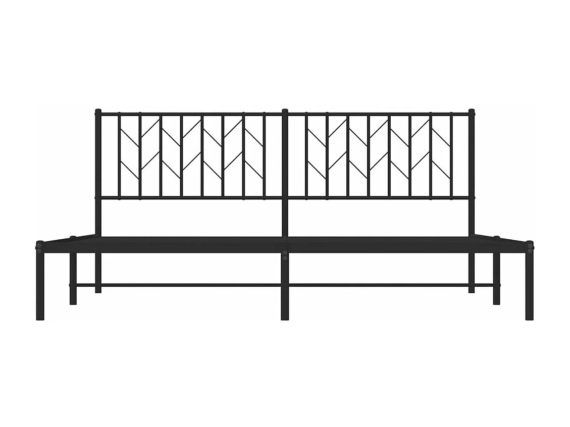 Bedframe met hoofdbord metaal zwart 183x213 cm NL90741
