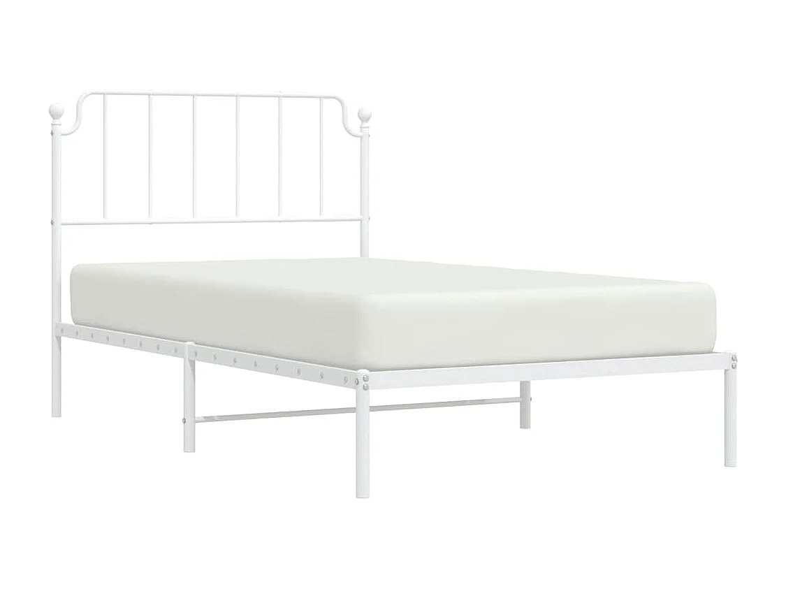 Bedframe met hoofdbord metaal wit 107x203 cm NL19422