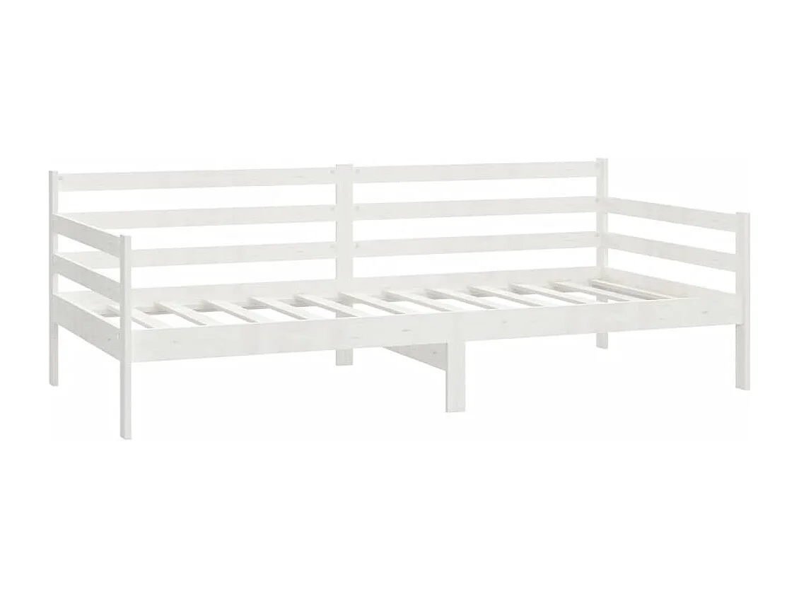 Tagesbett,Sofabett mit Matratze 90x200 cm Weiß Kiefer Massivholz -gkd21736