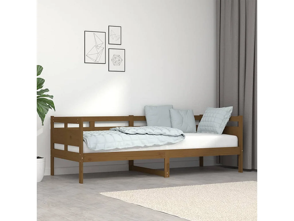 Tagesbett,Sofabett Honigbraun Massivholz Kiefer 80x200 cm -gkd16634
