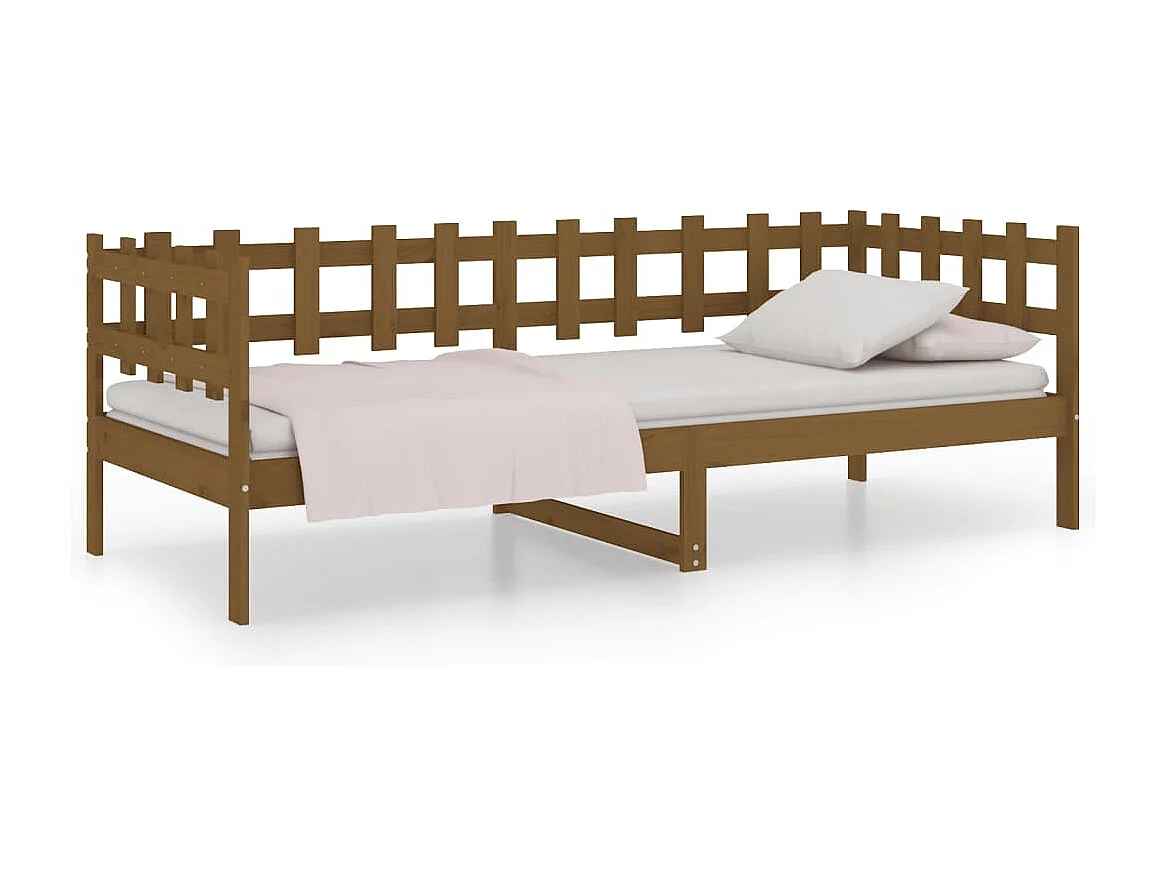 Tagesbett,Sofabett Honigbraun 80x200 cm Massivholz Kiefer -gkd80667