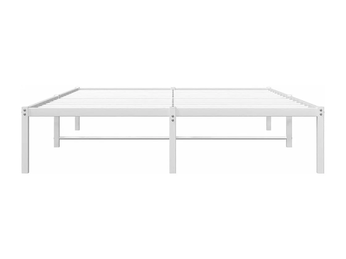Cama 135x190 cm metal branco PT998836