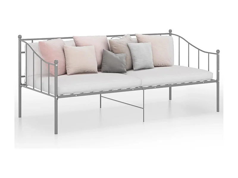 Slaapbankframe metaal grijs 90x200 cm NL45626