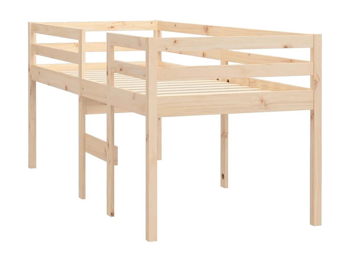 Lit haut-80x200 cm Bois de pin massif HOQW86779
