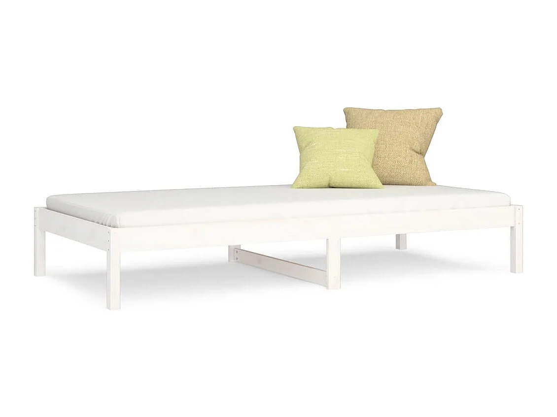 Tagesbett,Sofabett Weiß 80x200 cm Massivholz Kiefer -gkd62146