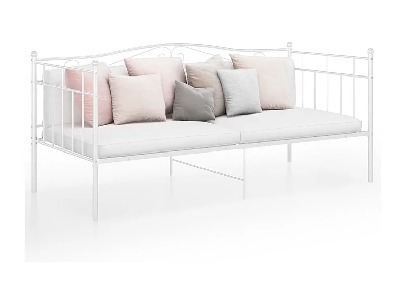 Slaapbankframe metaal wit 90x200 cm NL61217