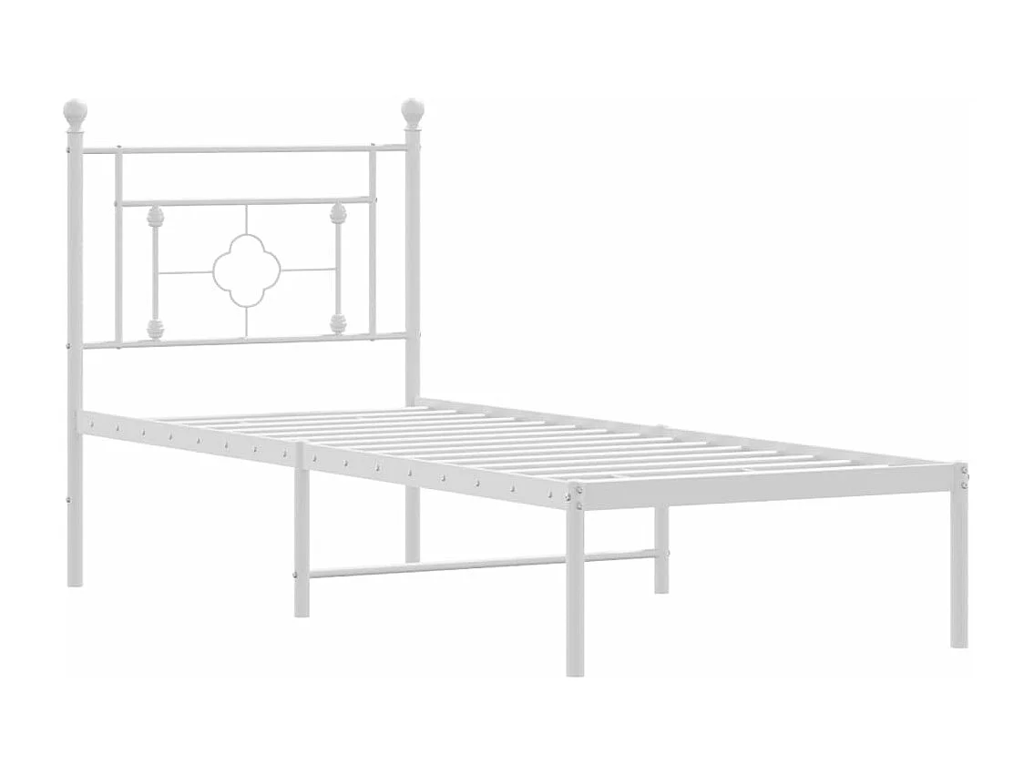 Cama com cabeceira 80x200 cm metal branco PT526216