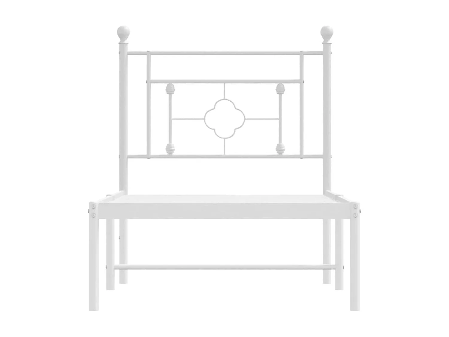 Cama com cabeceira 80x200 cm metal branco PT526216