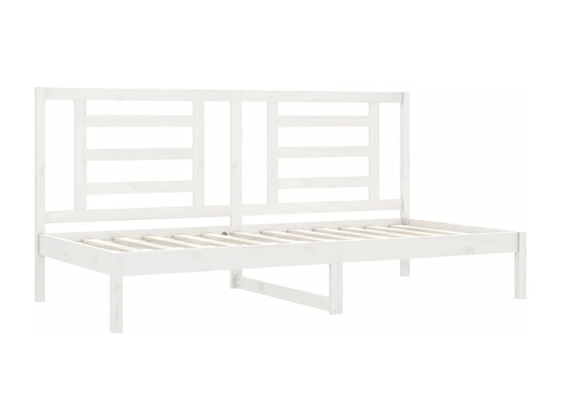 Cama -90x200 cm madera maciza de pino blanco YOE62199